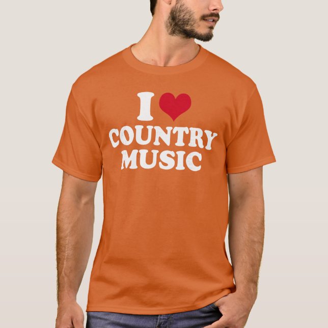 I Love Country Music boy family T-Shirt (Vorderseite)