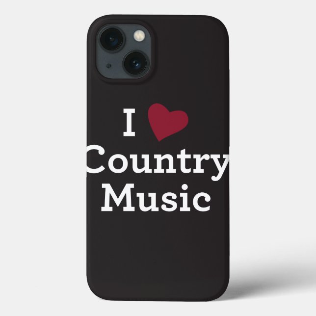 I Love Country Music Case-Mate iPhone Hülle (Rückseite)