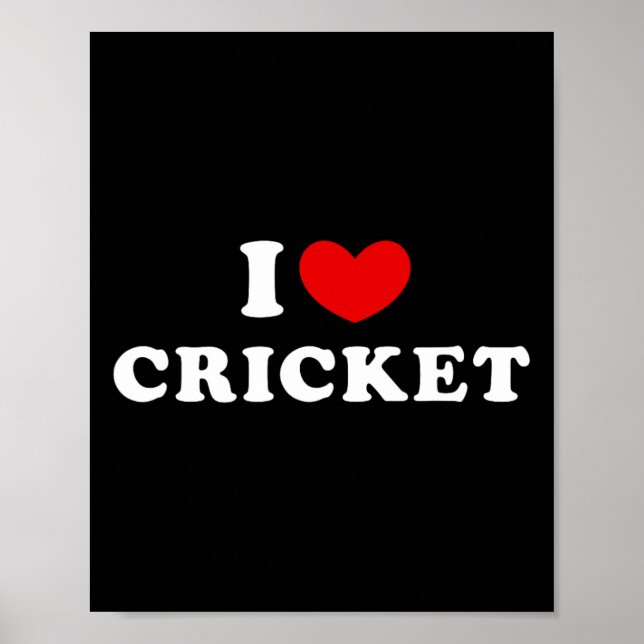 I Love Cricket  Poster (Vorne)