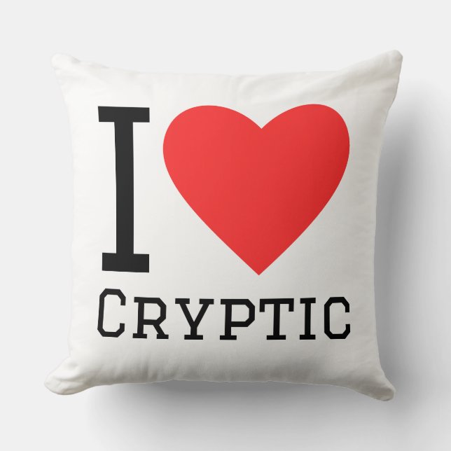 I love cryptic kissen (Vorderseite)