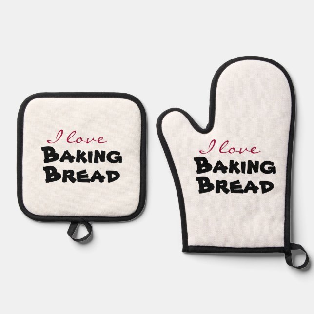 I love [customize] ofenhandschuh & Topflappen-Set (Vorderseite)