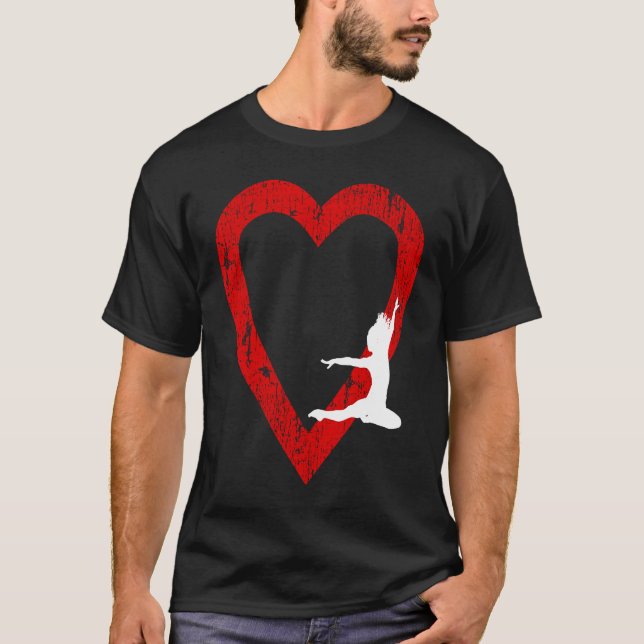 I Love Dance Valentine's Day for Girls and Dance T T-Shirt (Vorderseite)