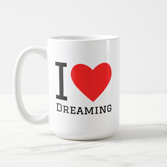I love dreaming square sticker kaffeetasse (Links)