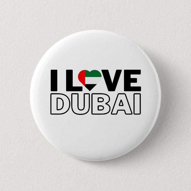 I LOVE DUBAI - For real Dubaians! Button (Vorderseite)