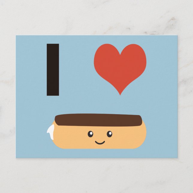 I love Eclairs Postkarte (Vorderseite)