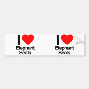 i love eleant seals autoaufkleber
