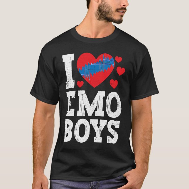 I Love Emo Boys  emo boys T-Shirt (Vorderseite)