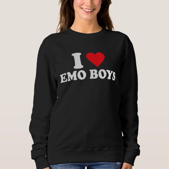 I Love Emo Boys Sweatshirt (Vorderseite)