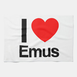 i love emus geschirrtuch