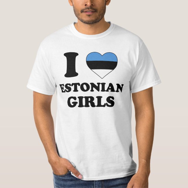 I love Estonian Girls T-Shirt (Vorderseite)