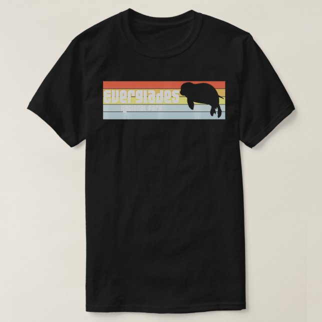 I Love Everglades National Park Florida FL Manatee T-Shirt (Design vorne)