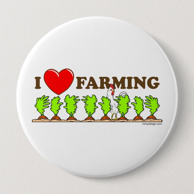 I Love Farming Button (Vorderseite)