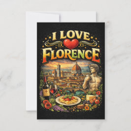 I Love Florence Dankeskarte
