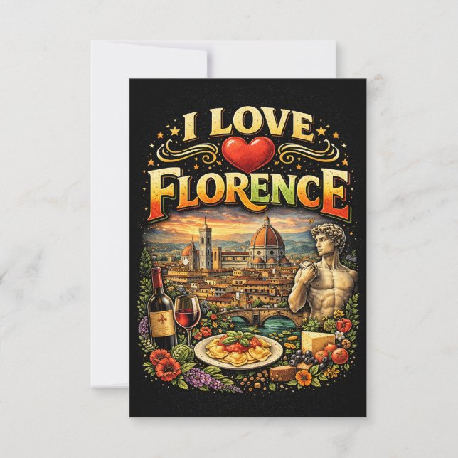 I Love Florence Dankeskarte (Vorderseite)