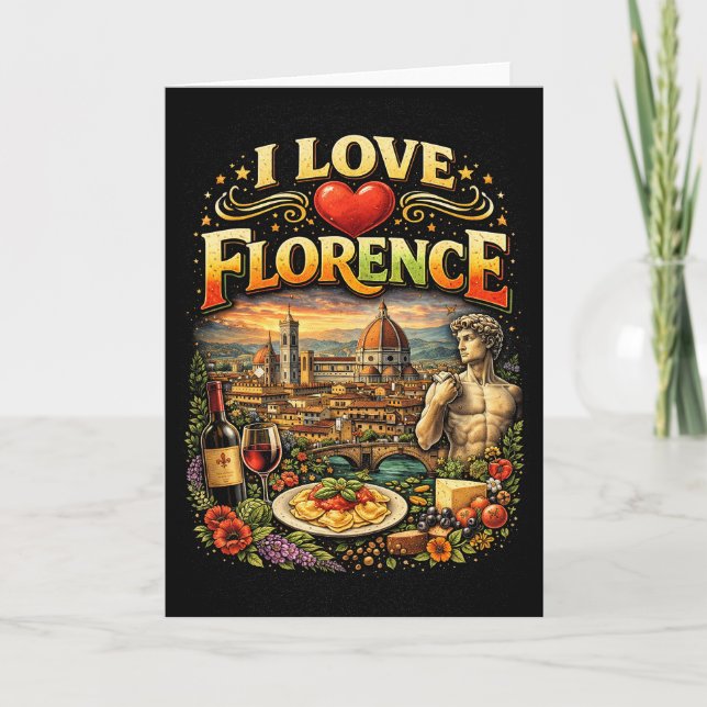 I Love Florence Feiertagskarte (Vorderseite)