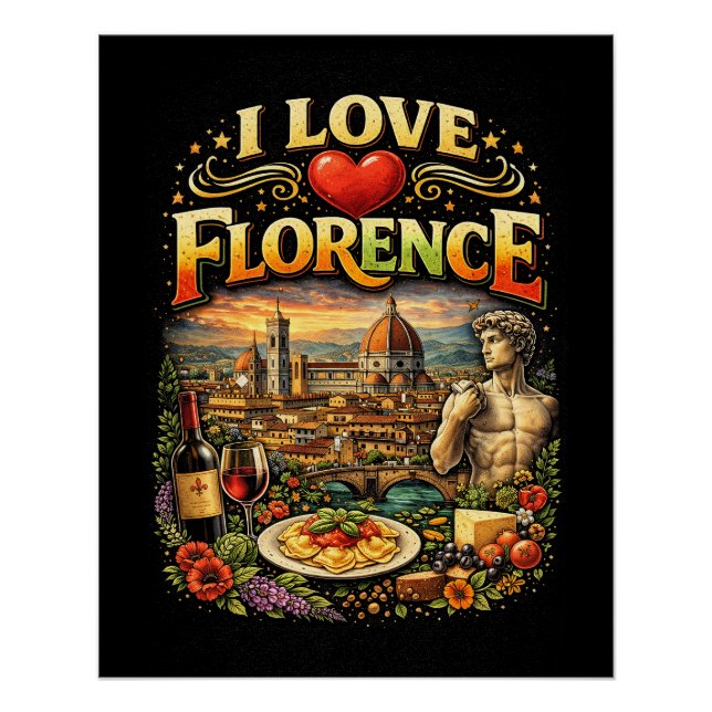 I Love Florence Poster (Vorderseite)
