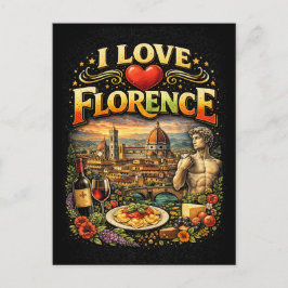 I Love Florence Postkarte