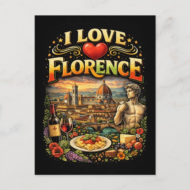 I Love Florence Postkarte (Vorderseite)
