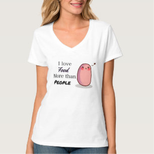 I LOVE FOOD hält sich THAN PEOPLE auf T-Shirt