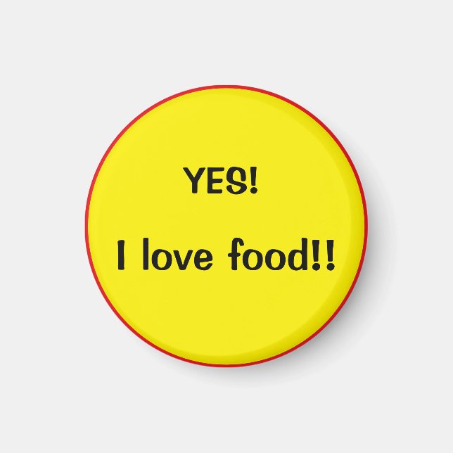I love food magnet (Vorne)