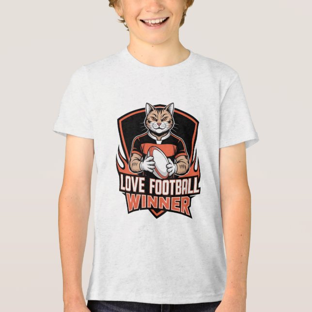 I love football  Tri-Blend shirt (Vorderseite)
