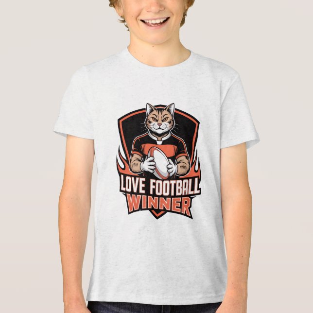 I love football  Tri-Blend shirt (Vorderseite)