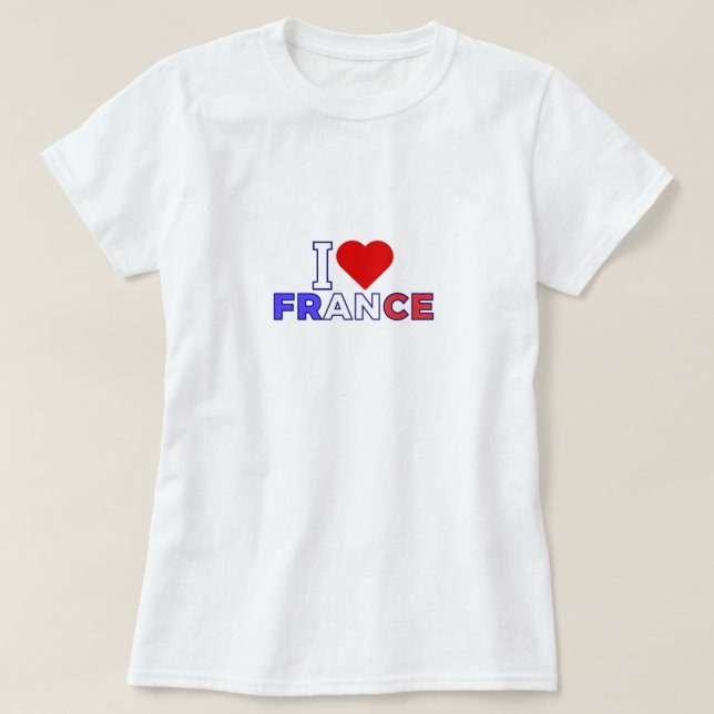 I Love France T-Shirt (Design vorne)