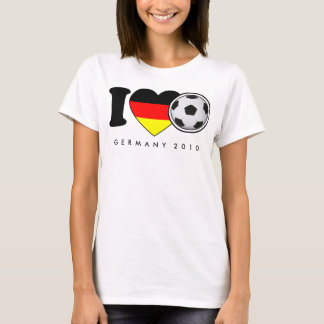 "I Love Fußball" Damen-Shirt Deutschland Germany T-Shirt