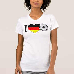 "I Love Fussball" Deutschland Girls Shirt