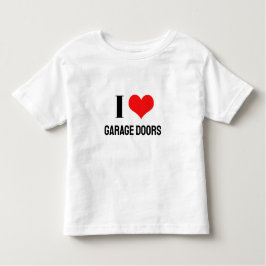 I Love Garage Doors Christmas Red Heart Funny Gift Kleinkind T-shirt