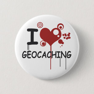 I love geocaching button