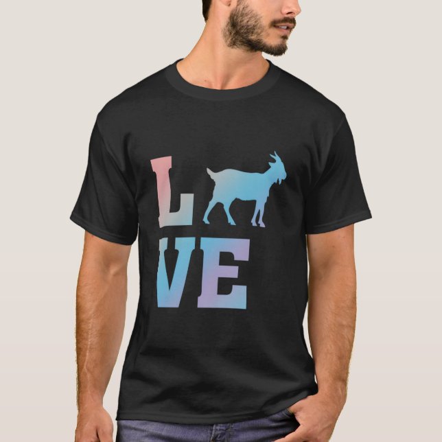 I Love Goats Goat Animal T-Shirt (Vorderseite)