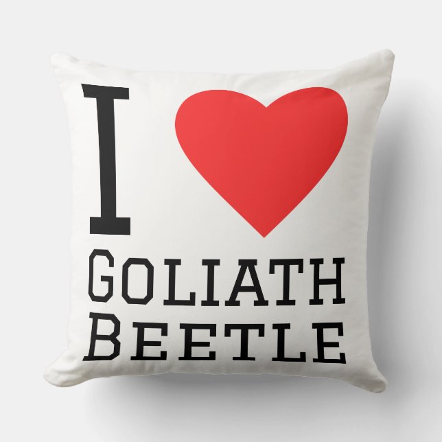 I love Goliath beetle Kissen (Vorderseite)