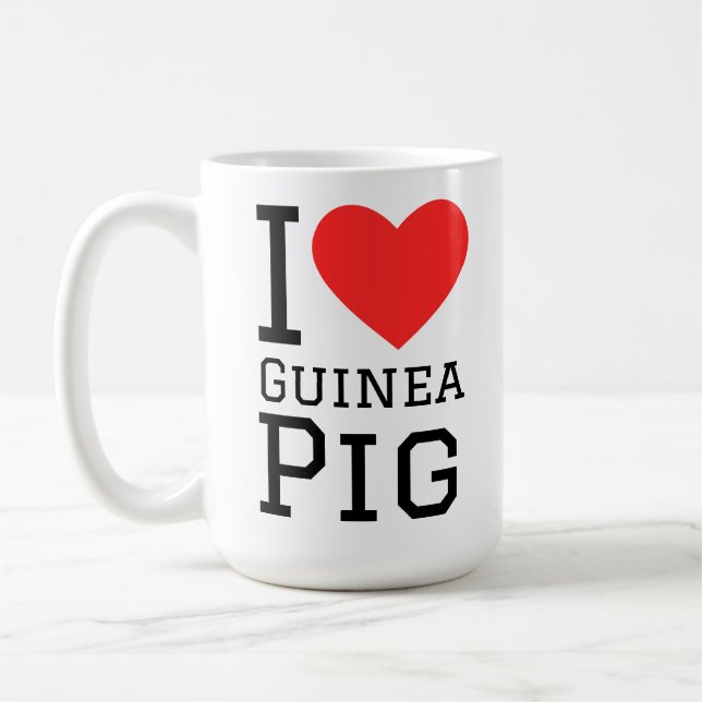 I love Guinea pig Kaffeetasse (Links)
