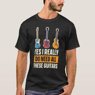 I Love Guitar Strings Electric Instrument Bassist T-Shirt
