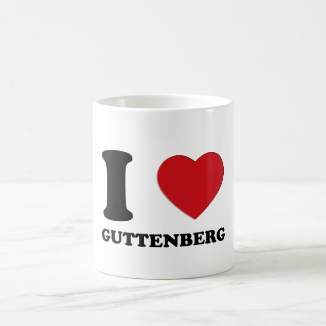 I LOVE GUTTENBERG KAFFEETASSE (Mittel)