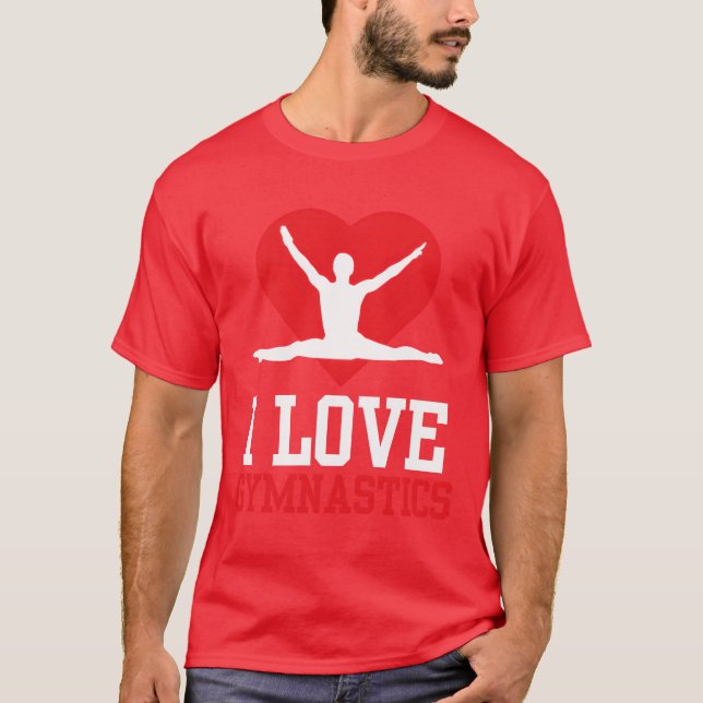 I Love Gymnastics Gymnasts Gymnast Sports Lover vi T-Shirt (Vorderseite)