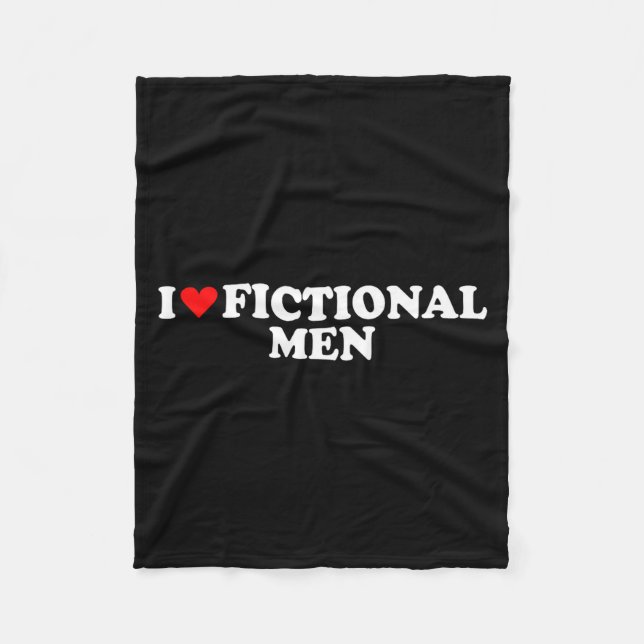 I Love Heart Fictional Men Simple Cute Funny Readi Fleecedecke (Vorderseite)