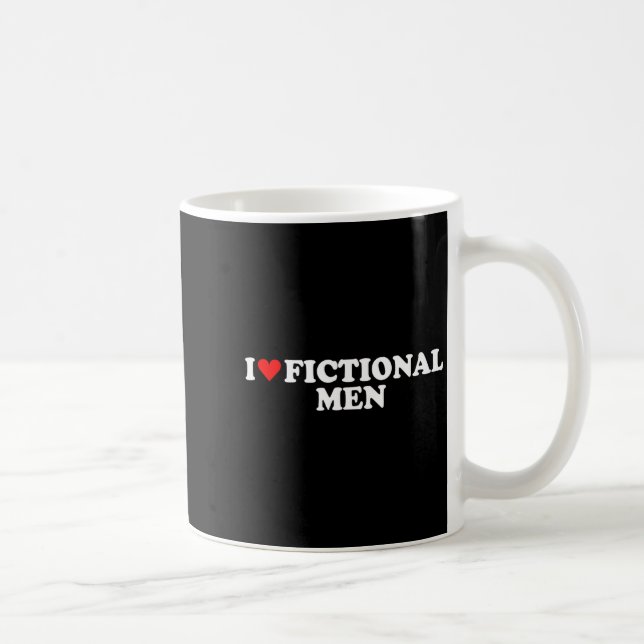 I Love Heart Fictional Men Simple Cute Funny Readi Kaffeetasse (Rechts)