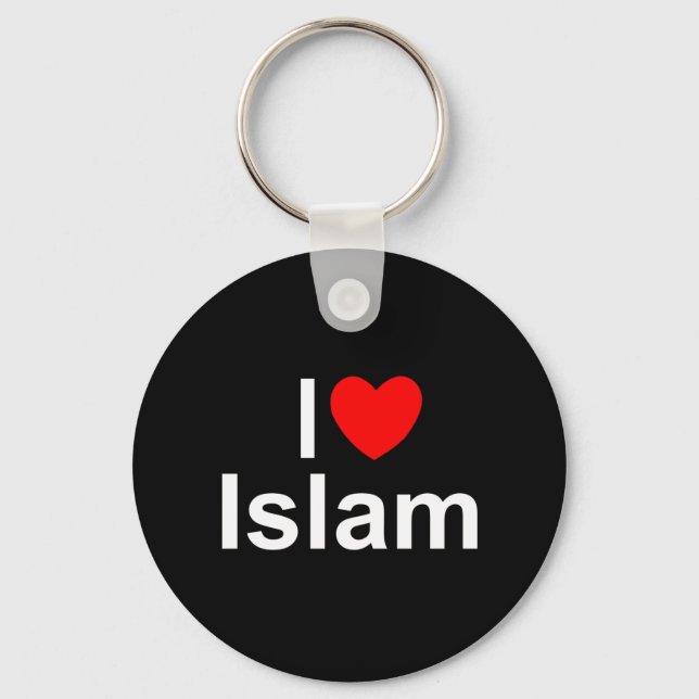 I Love (Heart) Islam Schlüsselanhänger (Vorderseite)