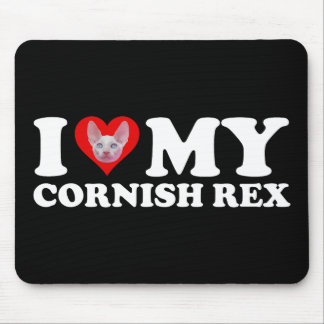 I Love (Heart) My Cornish Rex Mousepad