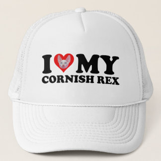 I Love (Heart) My Cornish Rex Truckerkappe