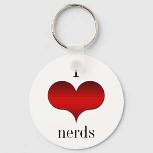 I Love (Heart) Nerds Keychain Schlüsselanhänger
