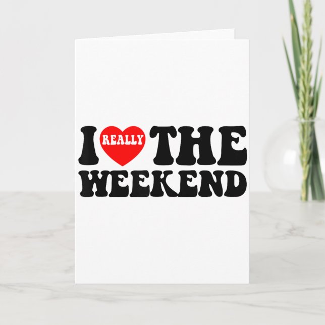 I Love Heart Weekend Funny Camping Couple Gifts Va Karte (Vorderseite)