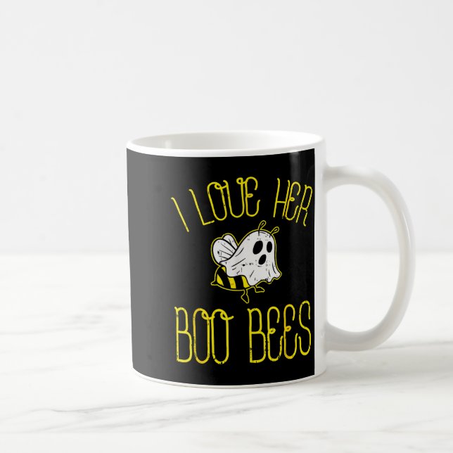 I Love Her Boo Bees Couples Halloween Adult Costum Kaffeetasse (Rechts)
