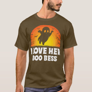 I Love Her Boo Bees Couples Halloween Adult Costum T-Shirt