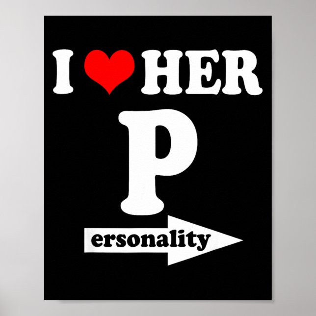 I Love Her Ity Funny Valentine's Day Couple Matchi Poster (Vorne)