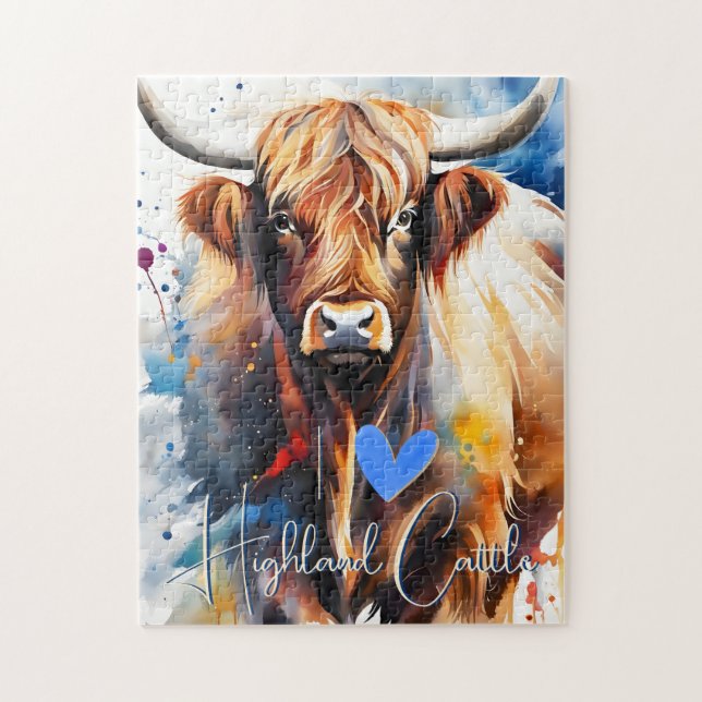 i love Highland Cattle Puzzle (Vertikal)