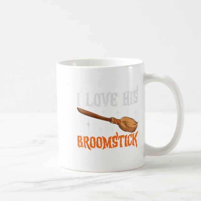 I Love His Broomstick I Love Her Pumpkins Couples  Kaffeetasse (Rechts)