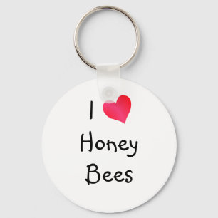 I Love Honey Bees Schlüsselanhänger